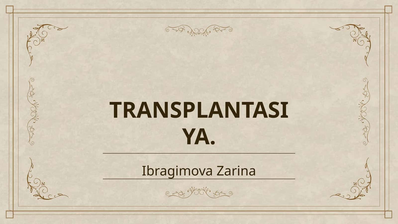 TRANSPLANTASIYA