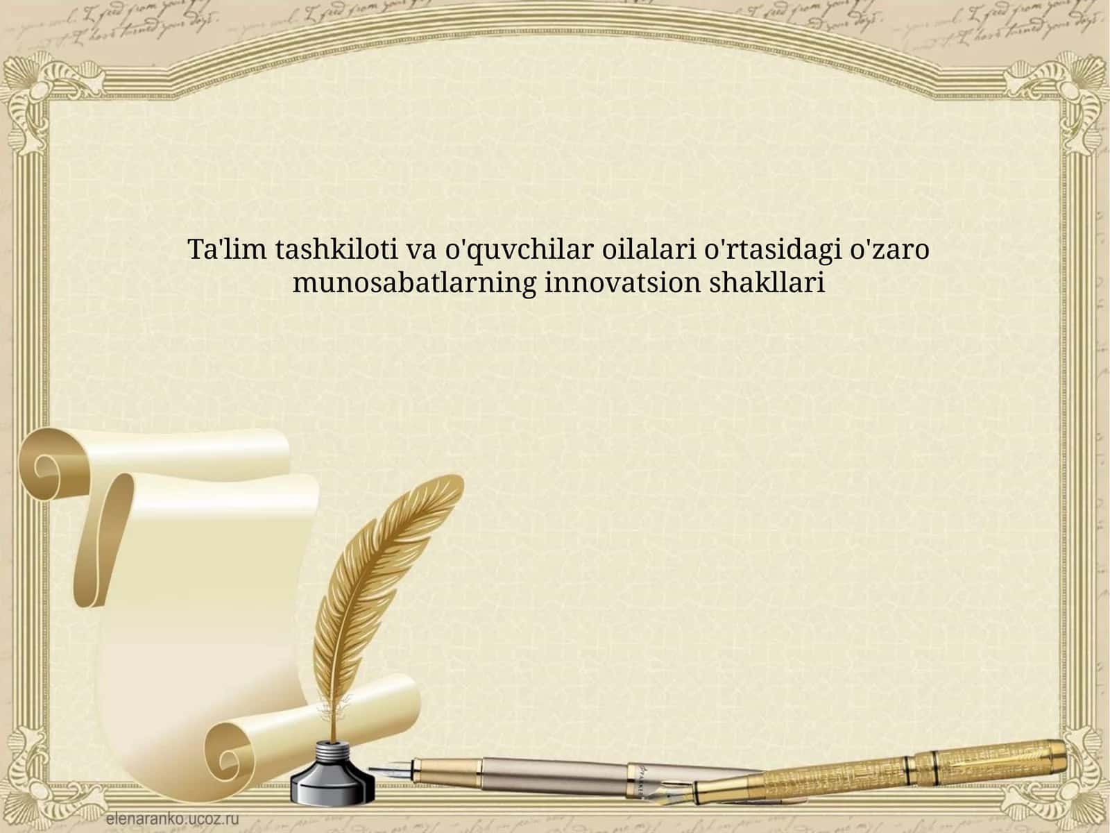 Ota-onalar bilan ishlashning yangi shakli-loyiha faoliyati
