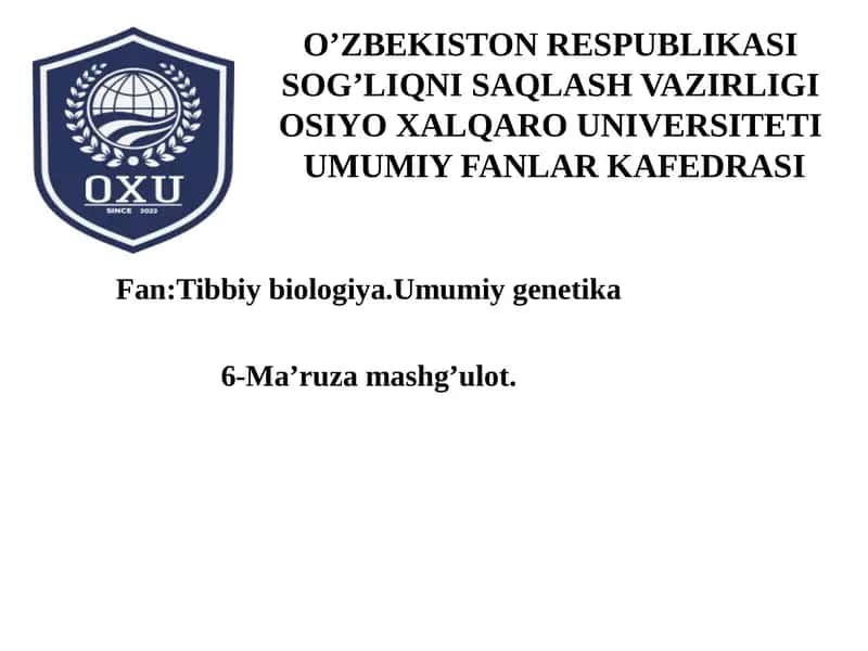 Individual rivojlanishning umumiy qonuniyatlari