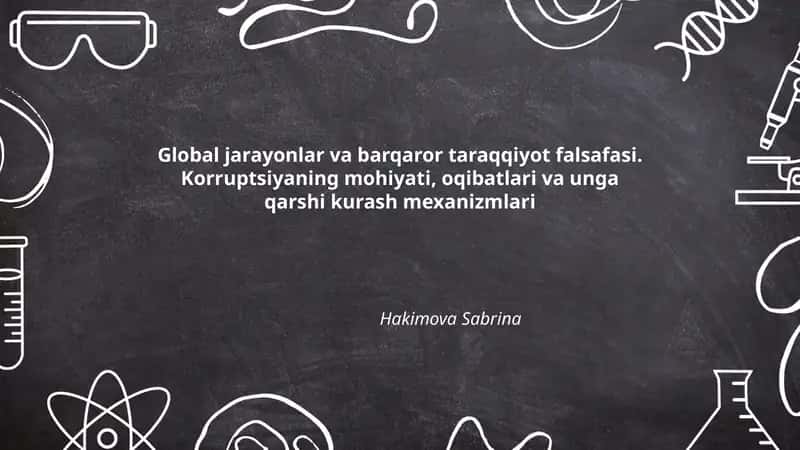 Global jarayonlar va barqaror taraqqiyot falsafasi