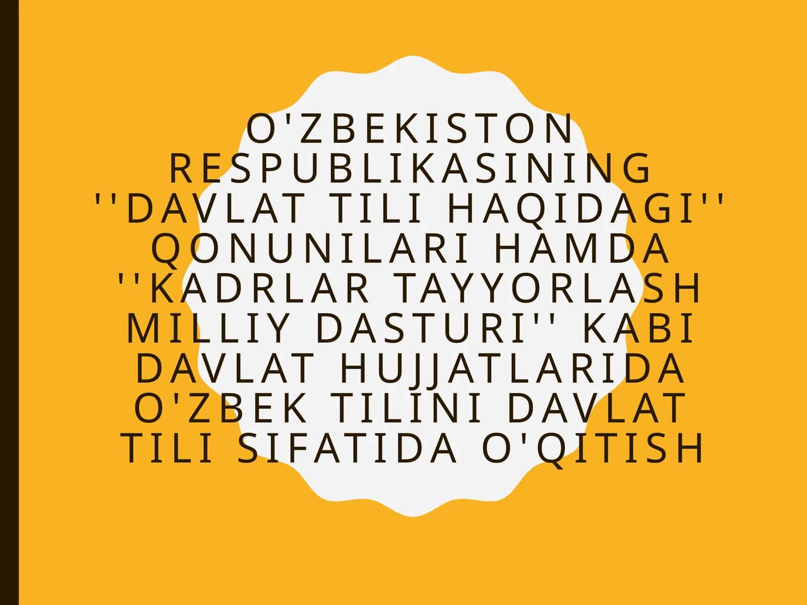 "Kadrlar tayyorlash milliy dasturi"