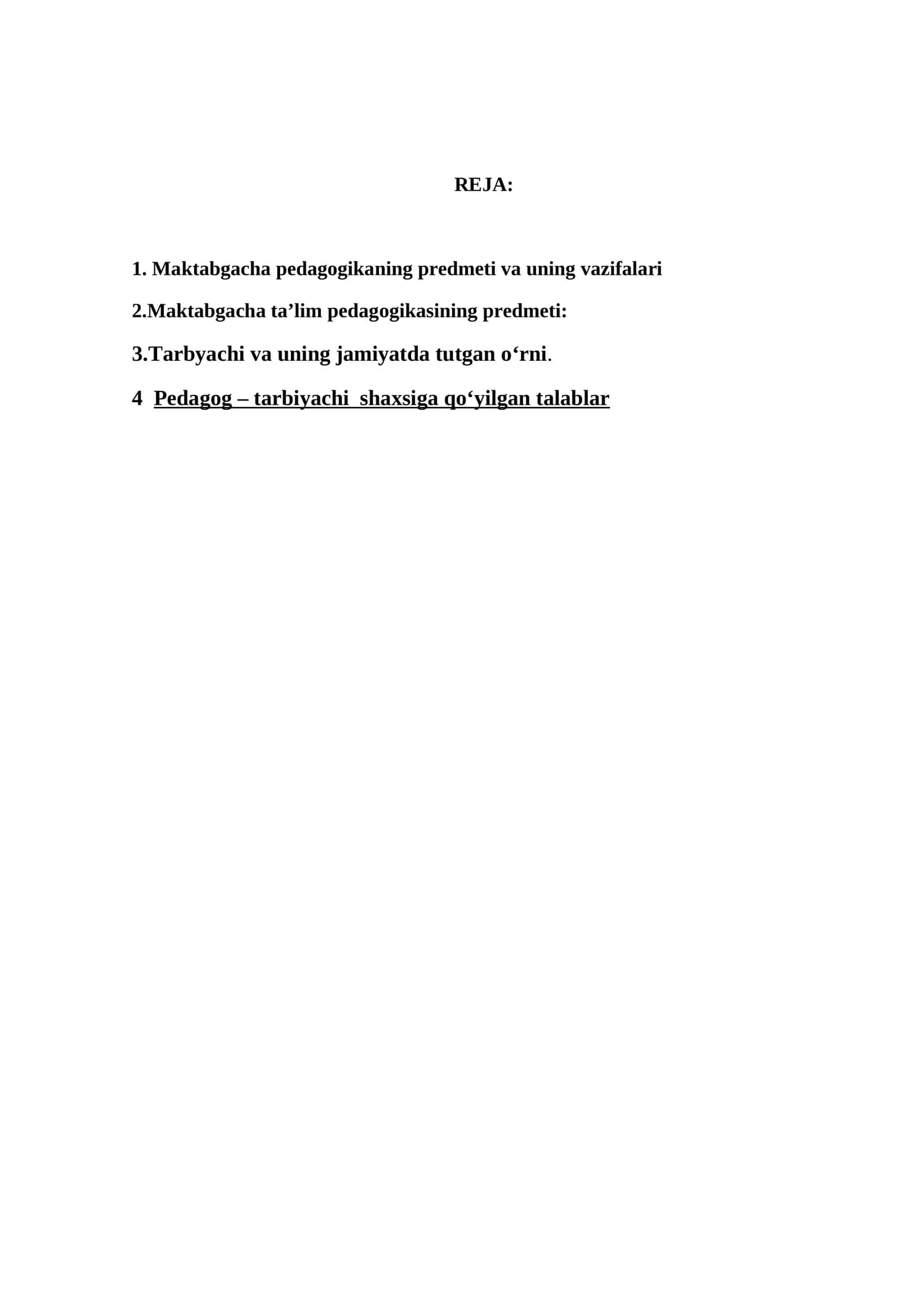 Maktabgacha pedagogika