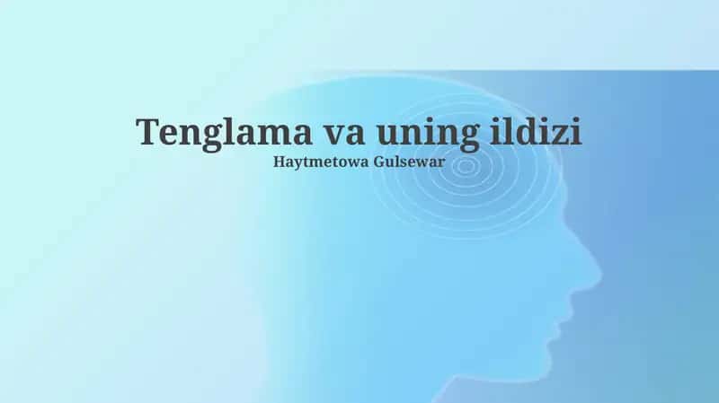 Tenglama va uning ildizi