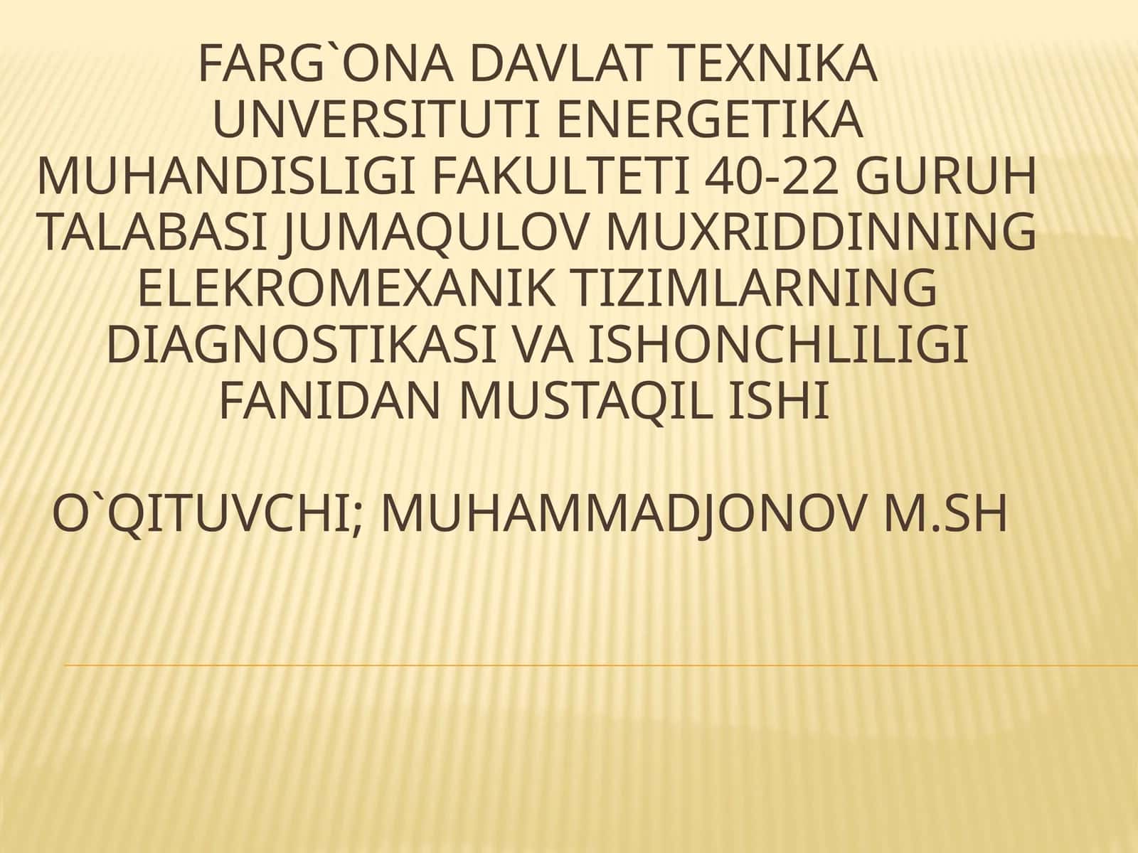 Elektromexanik Tizimlar