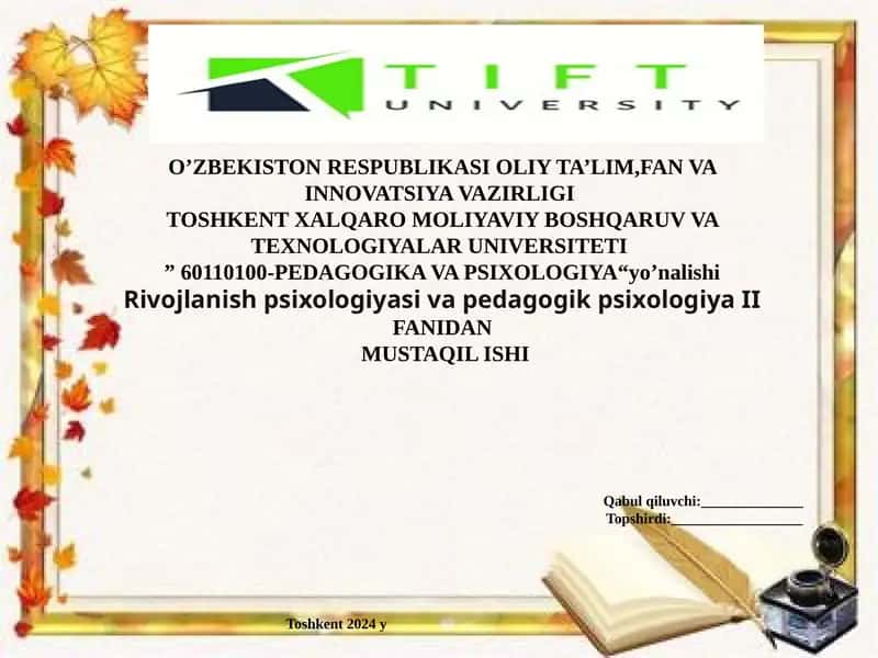 O`smirlik davri psixologiyasi