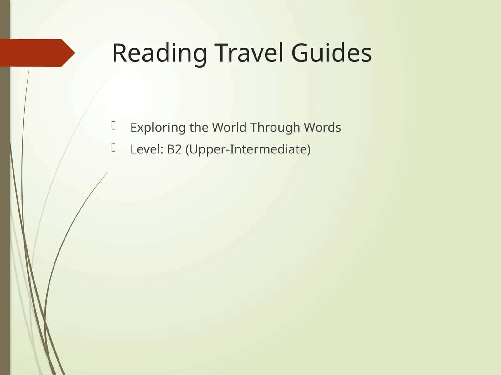 Reading Travel Guides