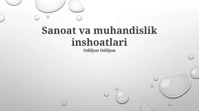 Sanoat va muhandislik inshoatlari