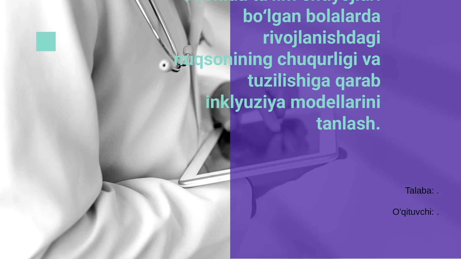 Alohida ta’lim ehtiyojlari