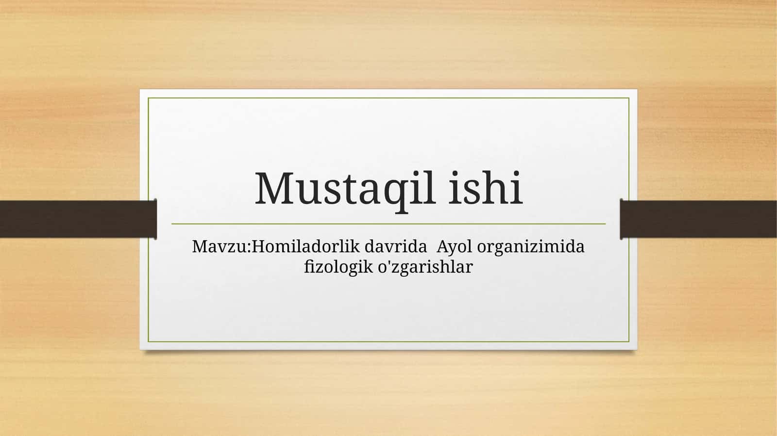 Homiladorlikning fizologik o'zgarishlari