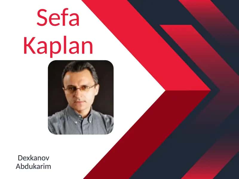 Şair ve yazar Sefa Kaplan