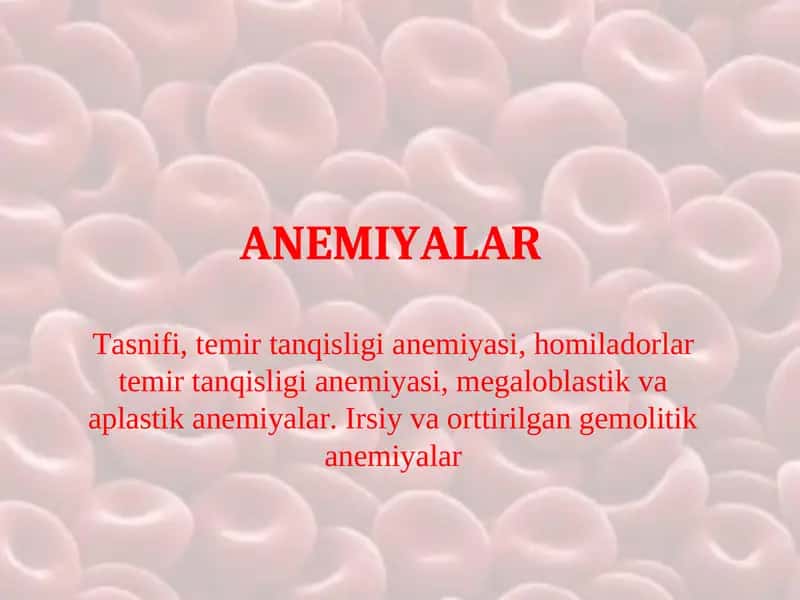 Anemiyalar