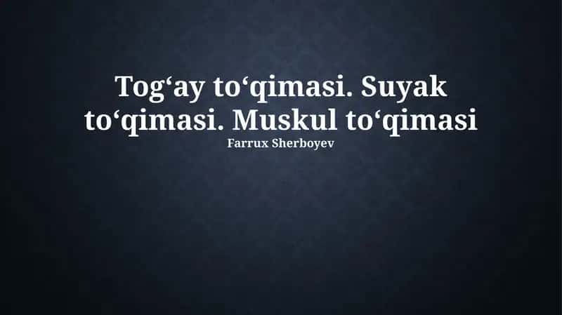 Muskul to'qimasi