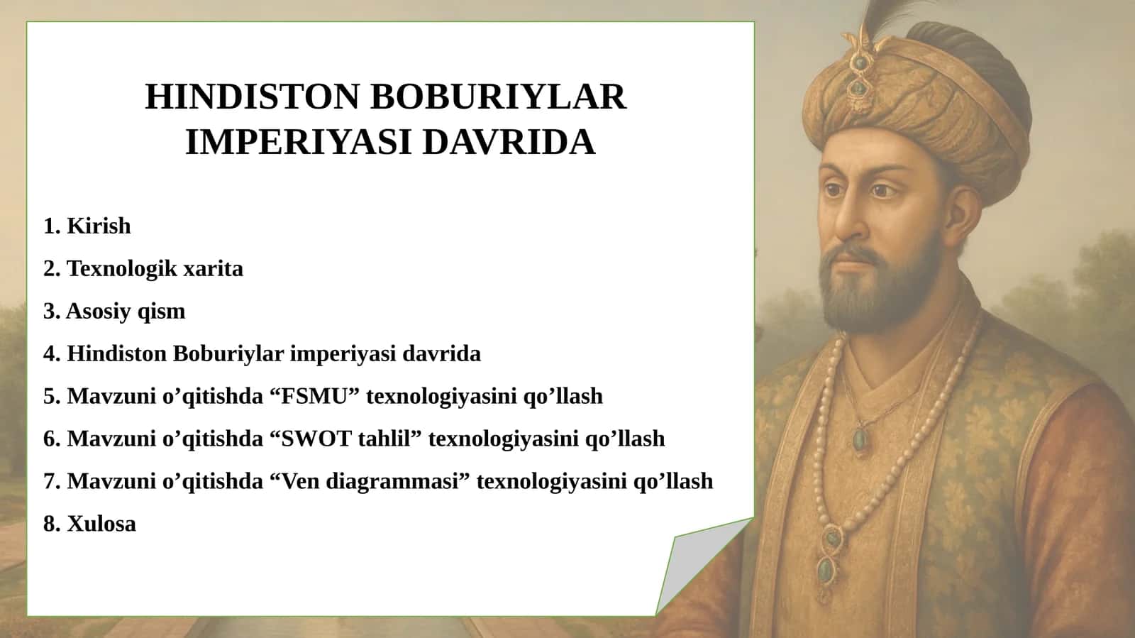 HINDISTON BOBURIYLAR IMPERIYASI DAVRIDA