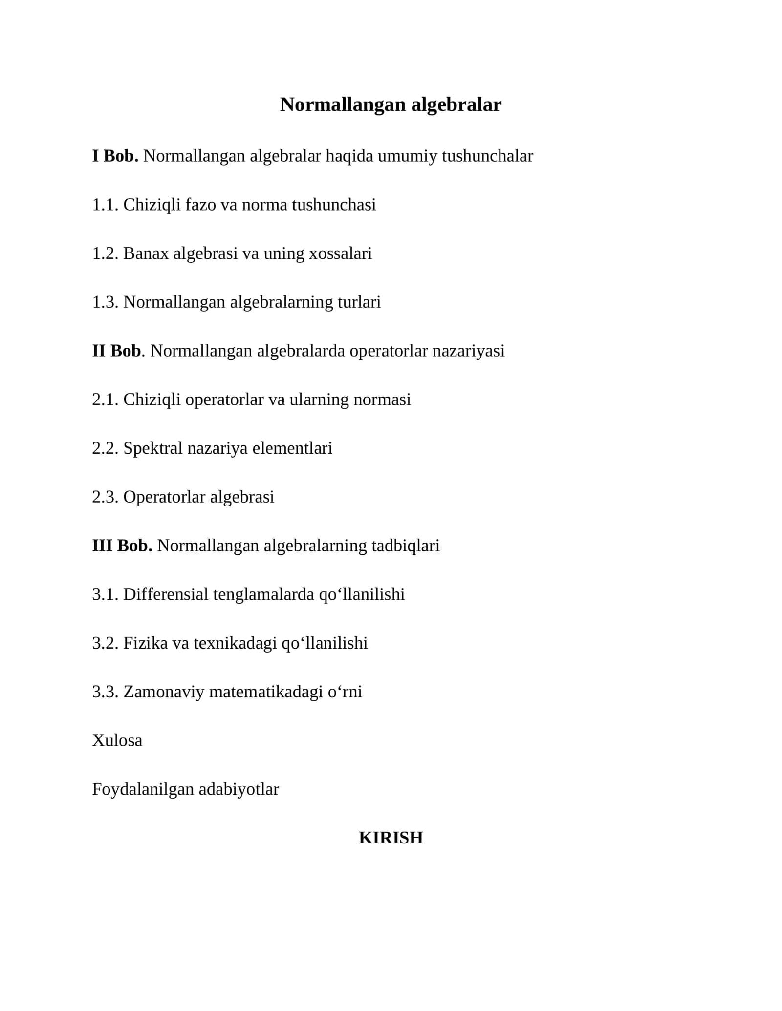 Normallangan algebralar