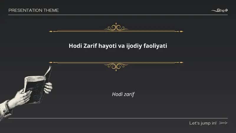 Hodi Zarif hayoti va ijodiy faoliyati