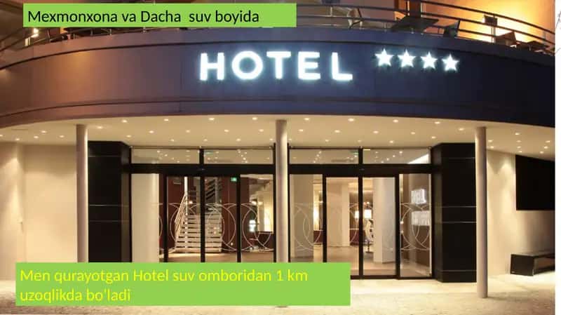 mehmonxona biznesi loyihasi