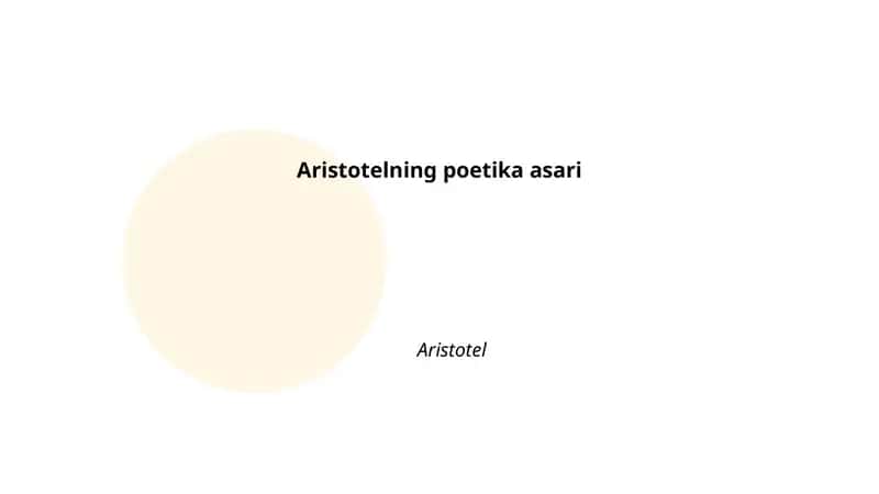 Aristotelning poetika asari