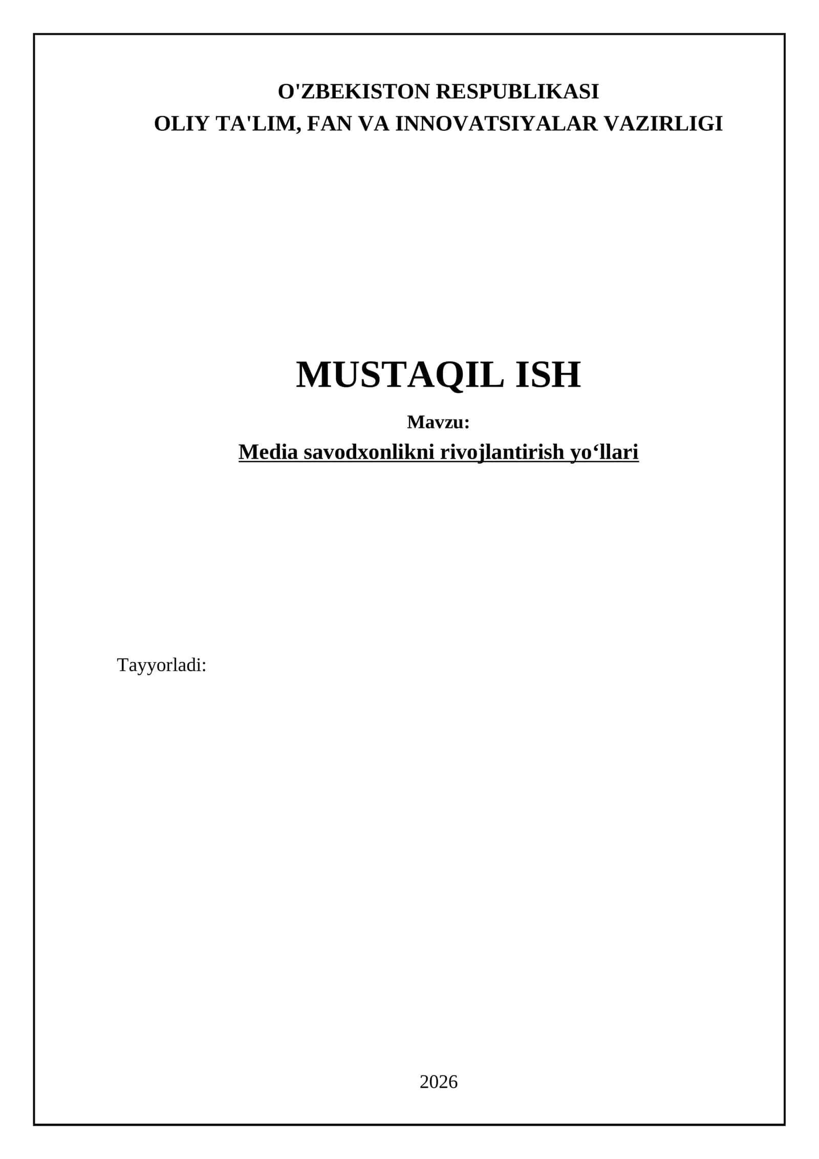 Media savodxonlikni rivojlantirish yoʻllari
