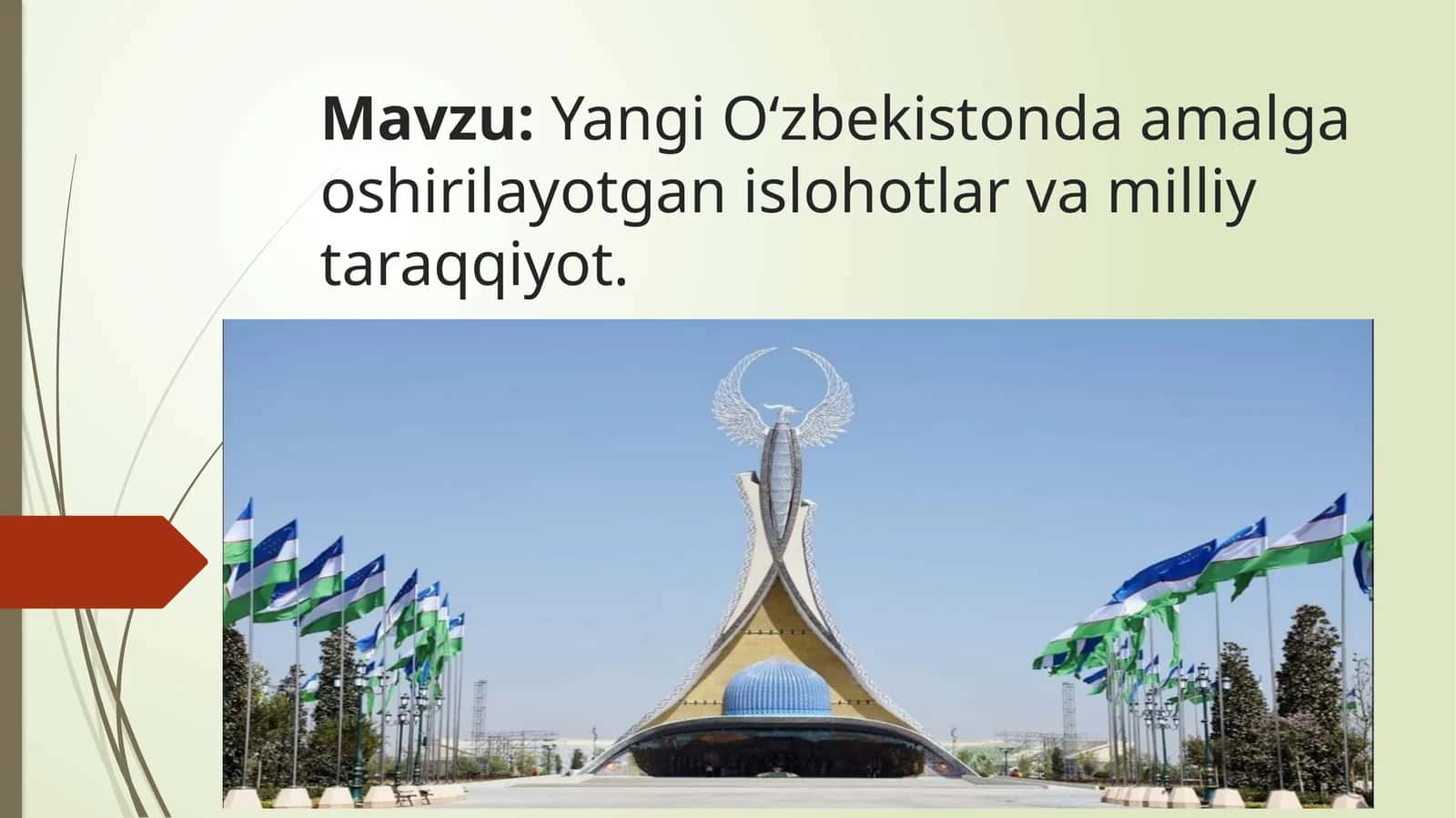 Yangi O'zbekistonda olib borilayotgan islohotlar