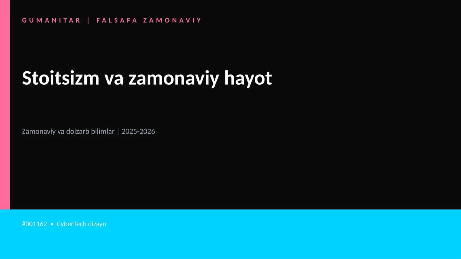 GUMANITAR | FALSAFA ZAMONAVIY