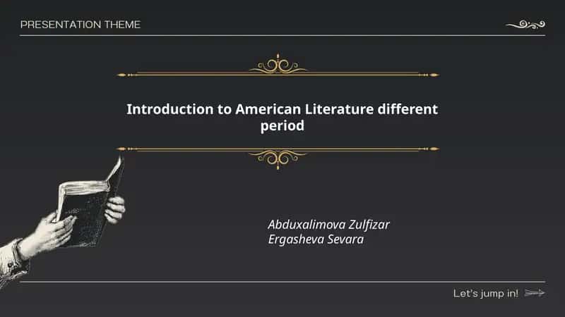 Introduction to American Literature different period