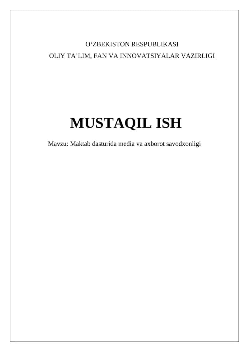 Media va axborot savodxonligi (MAS)