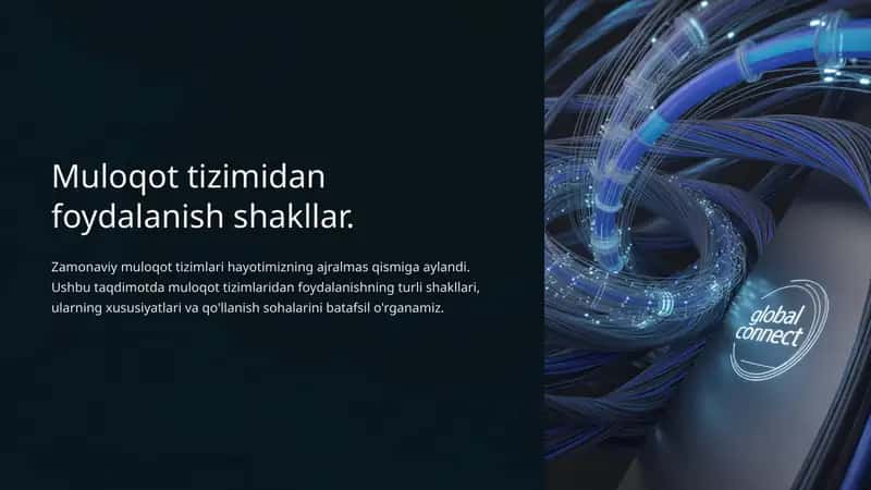 Muloqot tizimidan foydalanish shakllar.