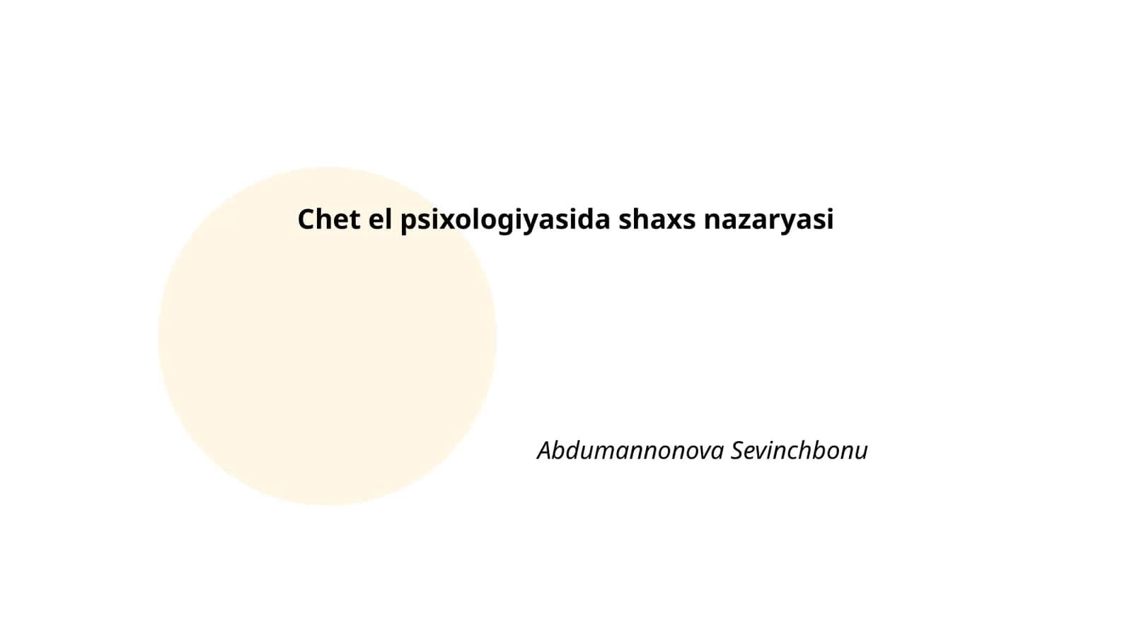 Shaxs nazariyasi tarixi