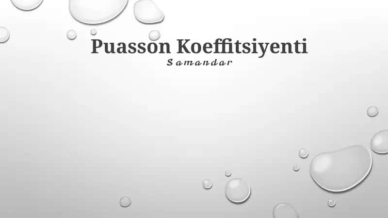 Puasson Koeffitsiyenti