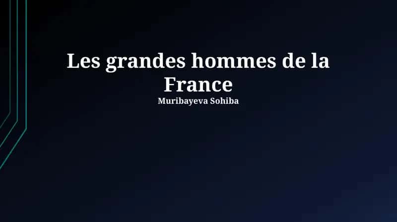Les grandes hommes de la France