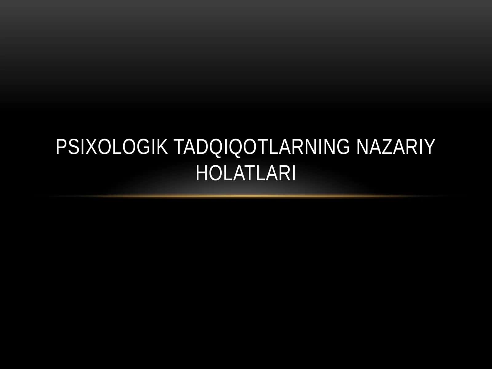 Eksperemental psixologiya tadqiqot o'tkazish