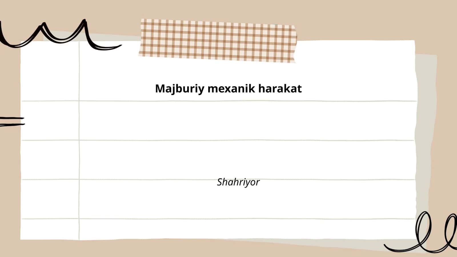 Majburiy mexanik harakat