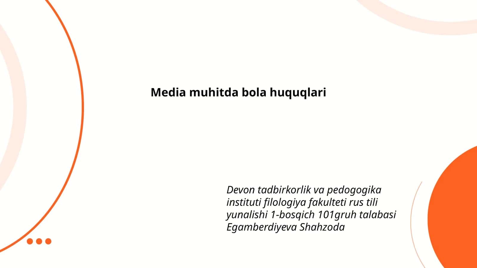 Media muhitda bola huquqlari
