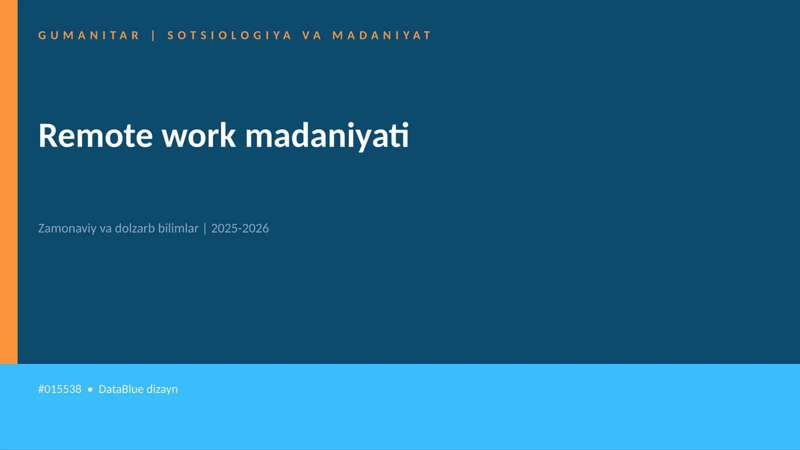 Remote work madaniyati