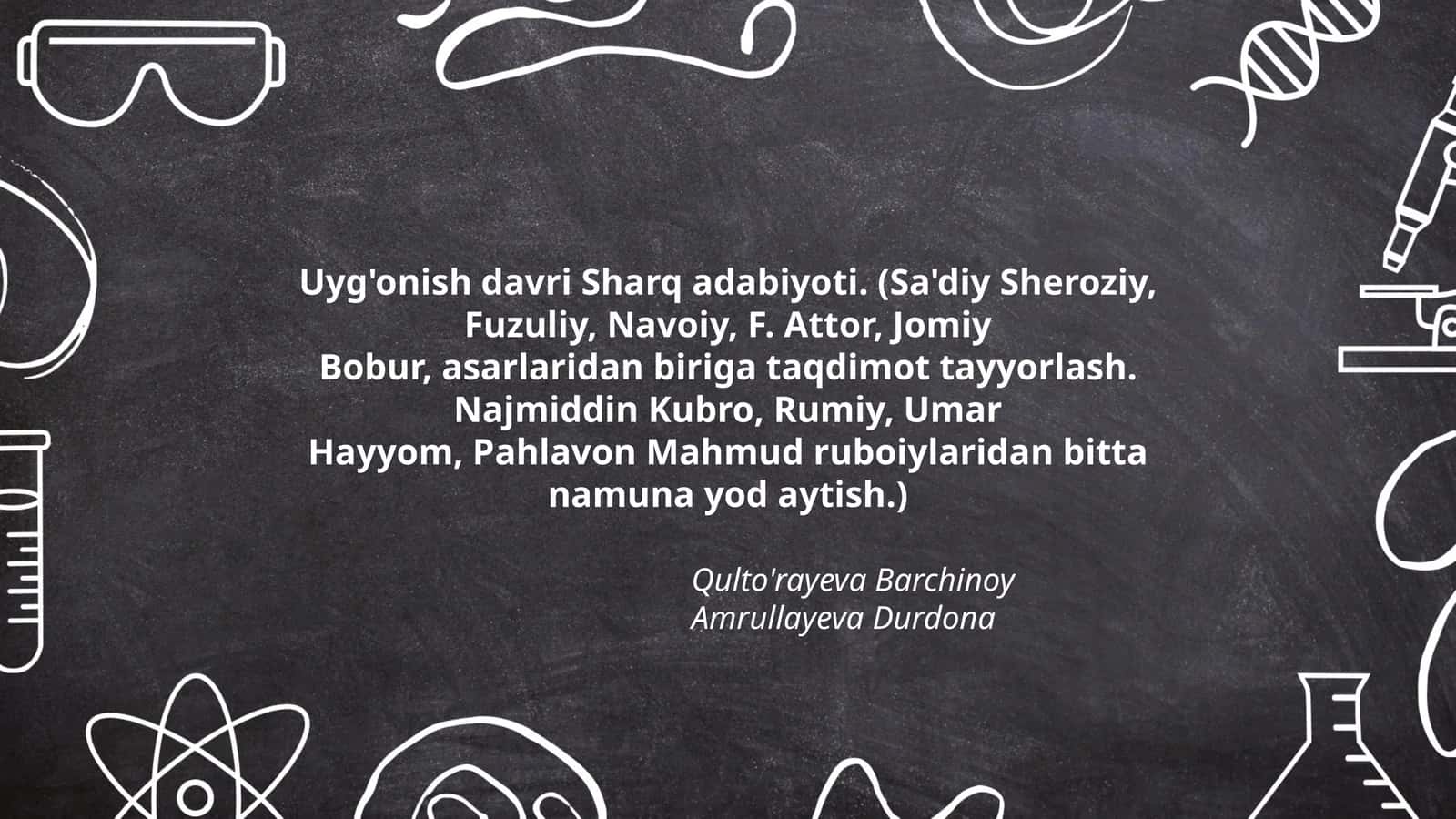Uyg'onish davri Sharq adabiyoti