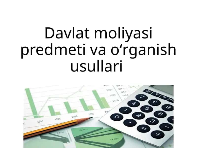 Davlat moliyasi predmeti