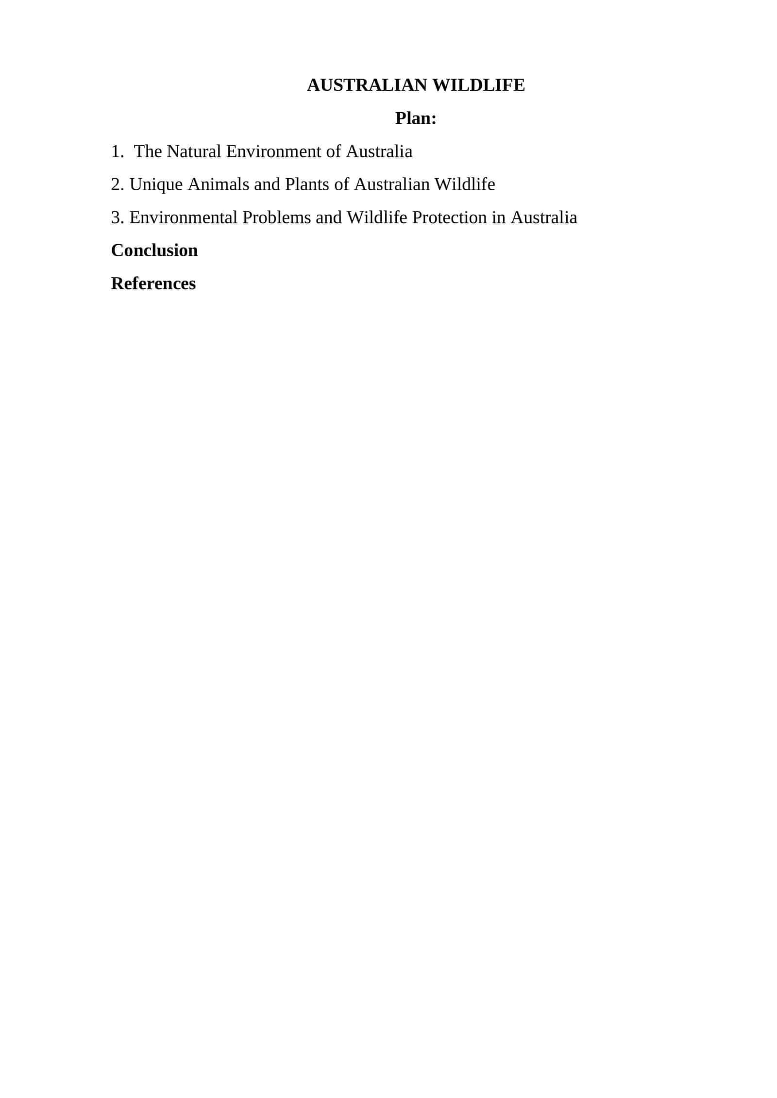 AUSTRALIAN WILDLIFE