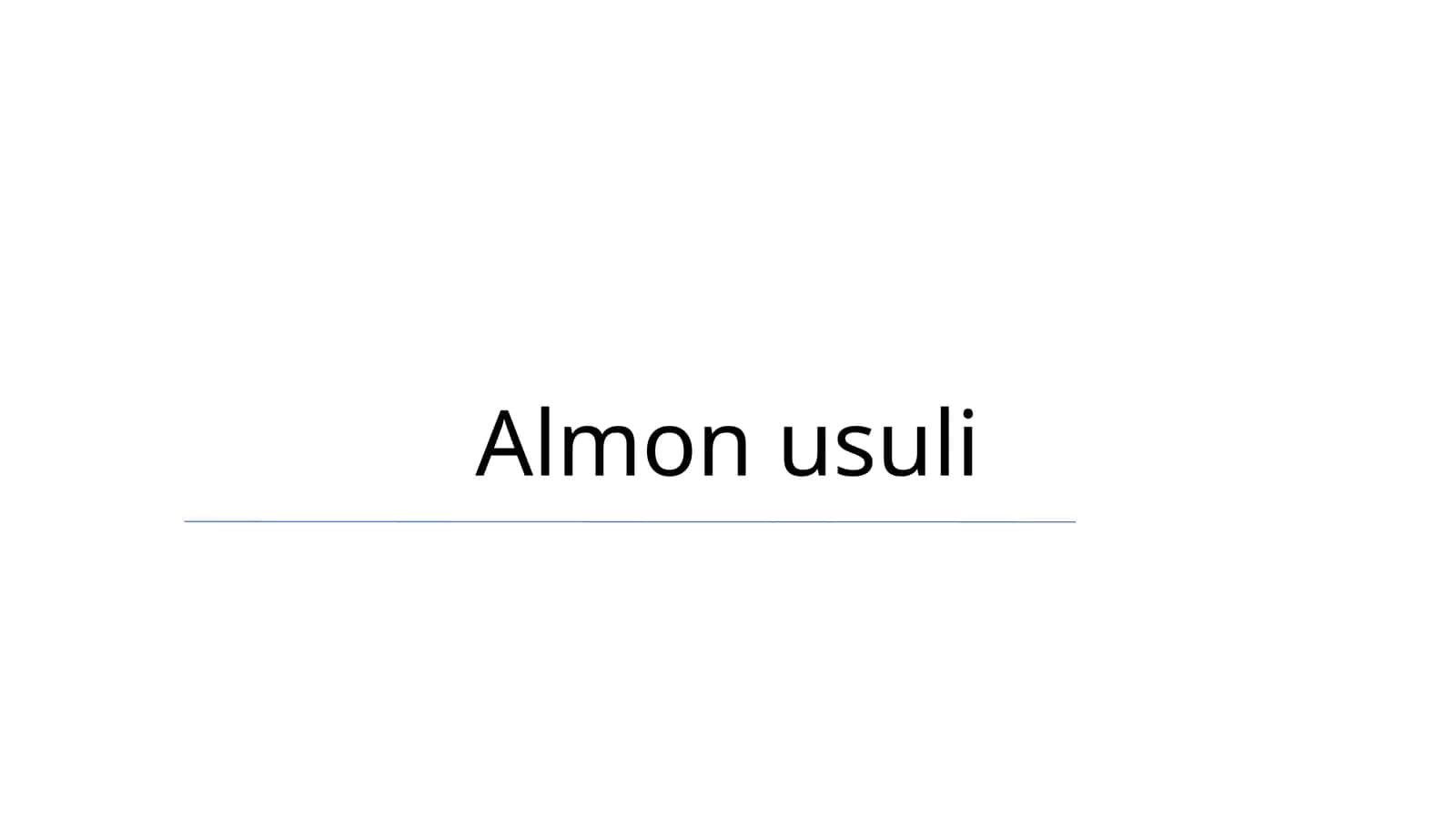 Almon usuli
