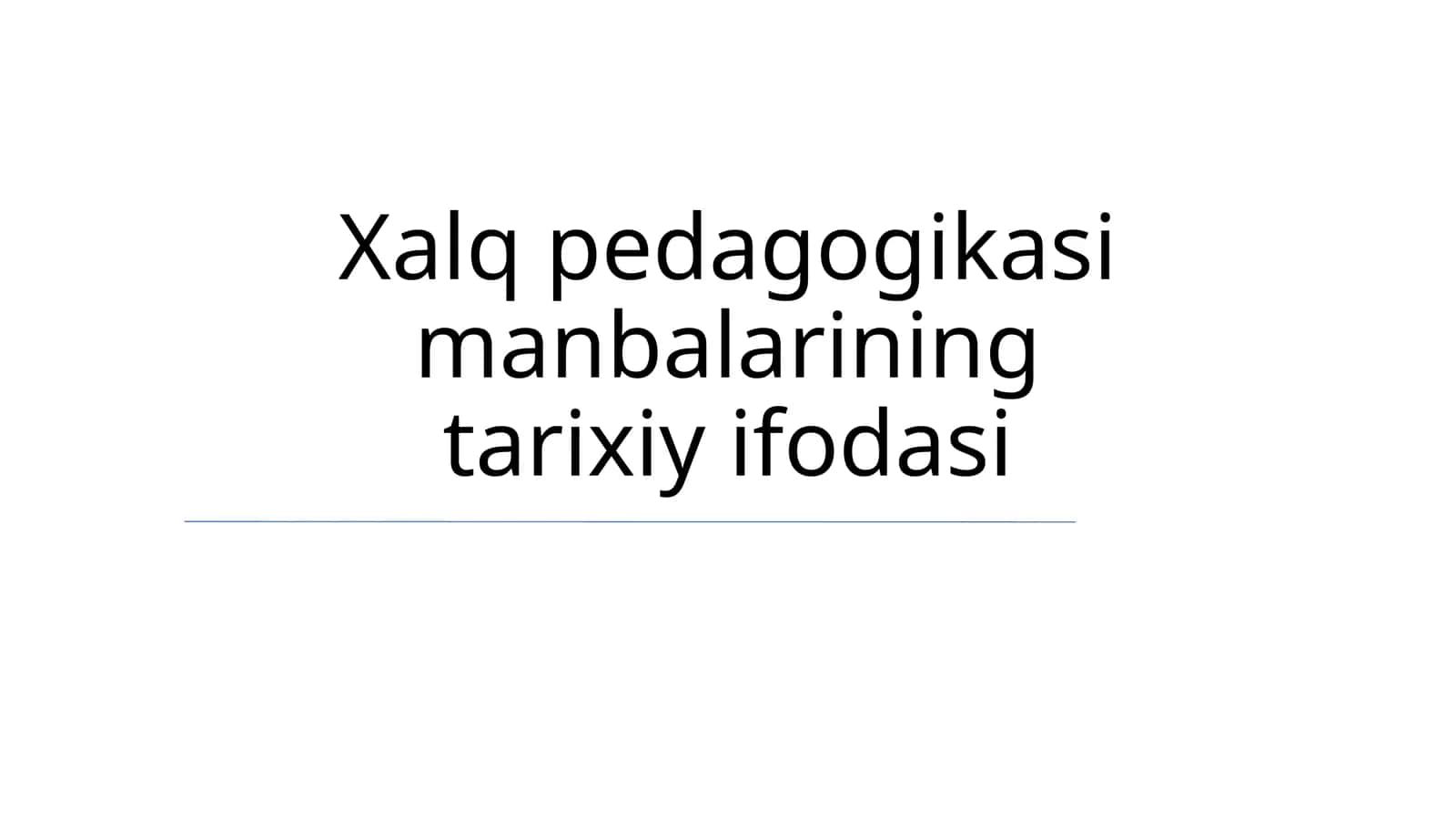 Materiallar Madaniyati Pedagogik Vositalar Sifatida