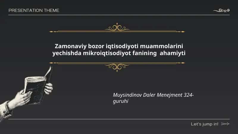 Mikroiqtisodiyot fanining ahamiyati