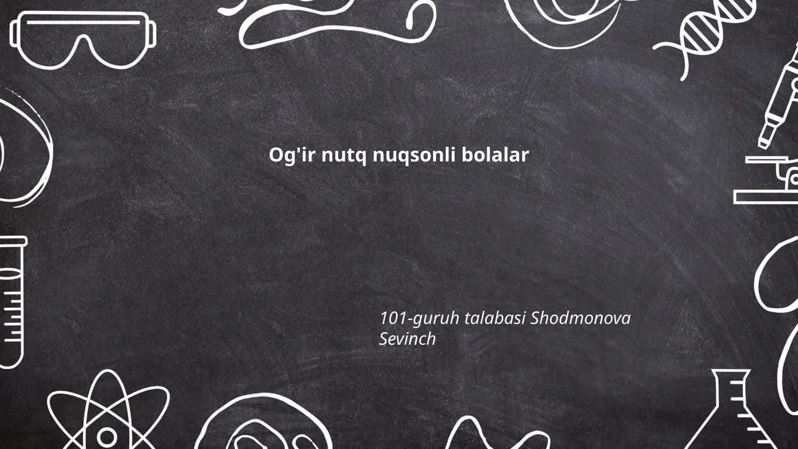 Og'ir nutq nuqsonli bolalar