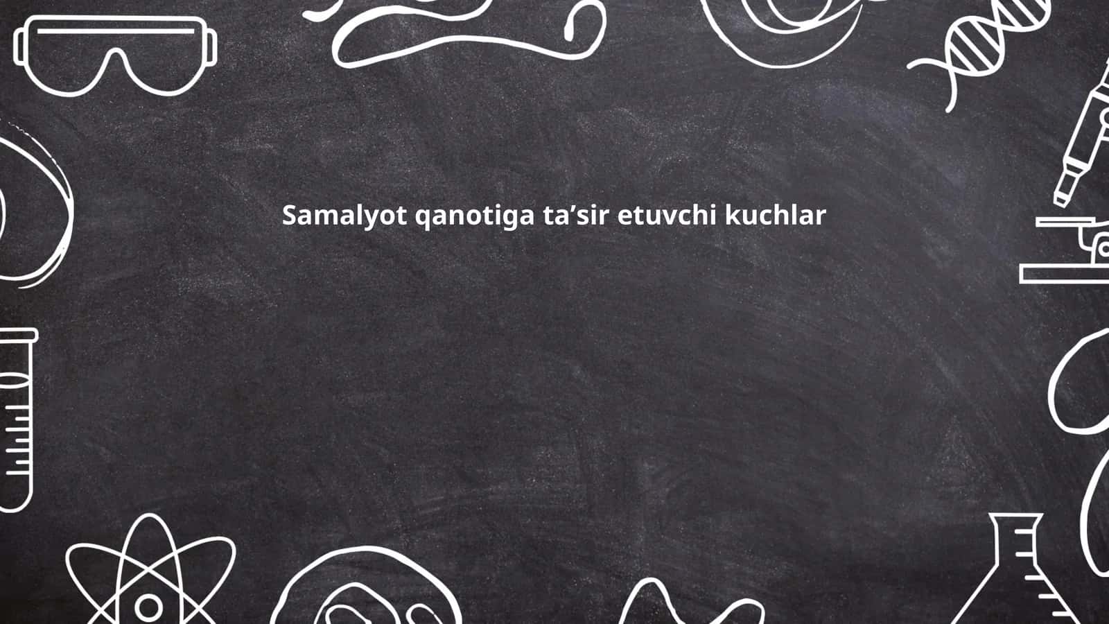 Samalyot qanotiga taʼsir etuvchi kuchlar