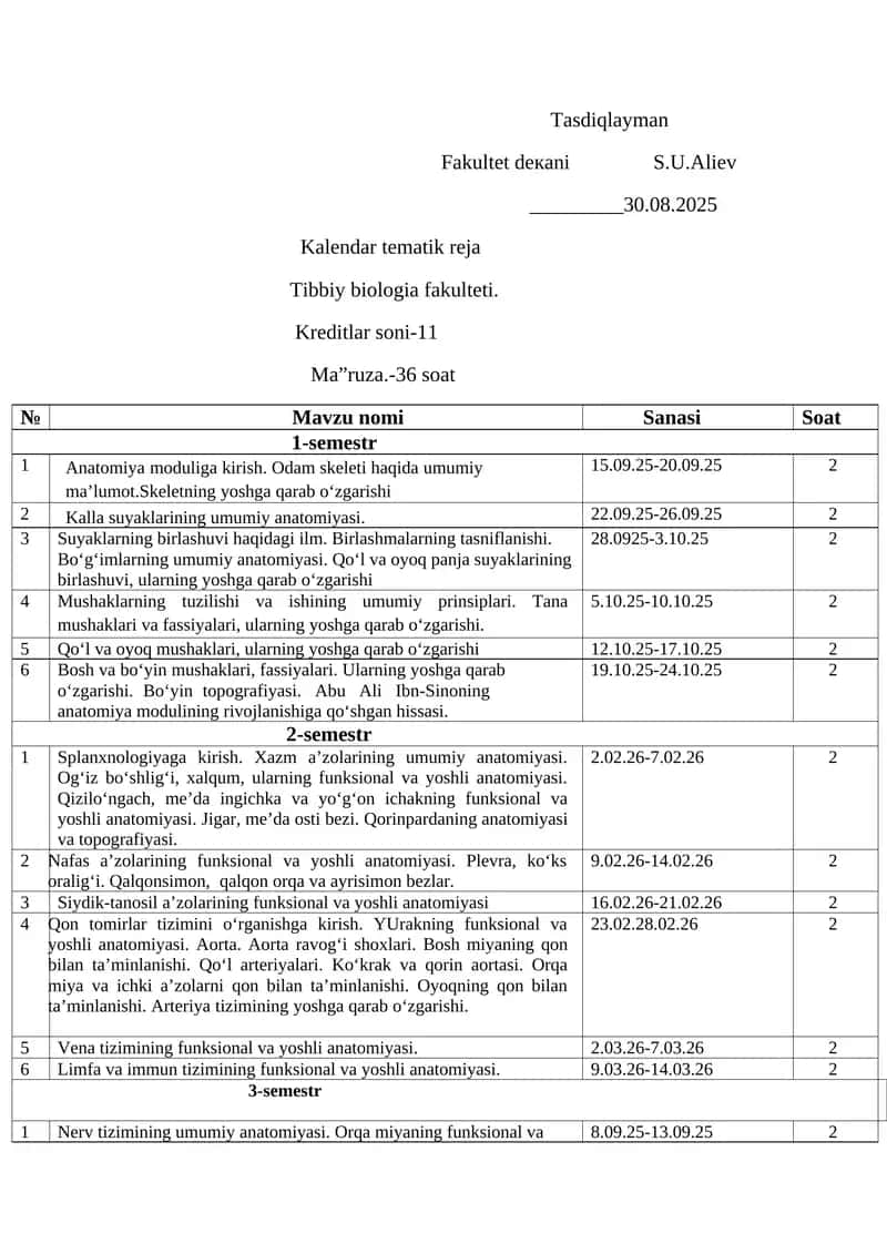 Kalendar tematik reja