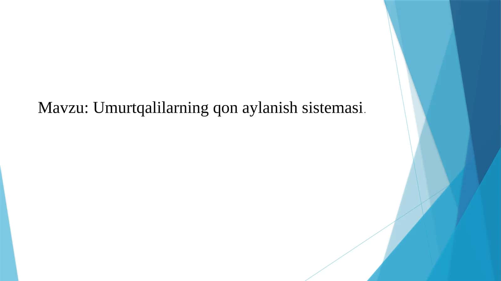 Umurtqalilarningqonaylanishsistemasi