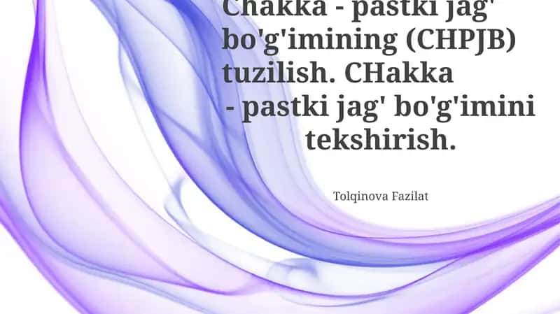 Chakka-Boʻgʻimining Tuzuilishi