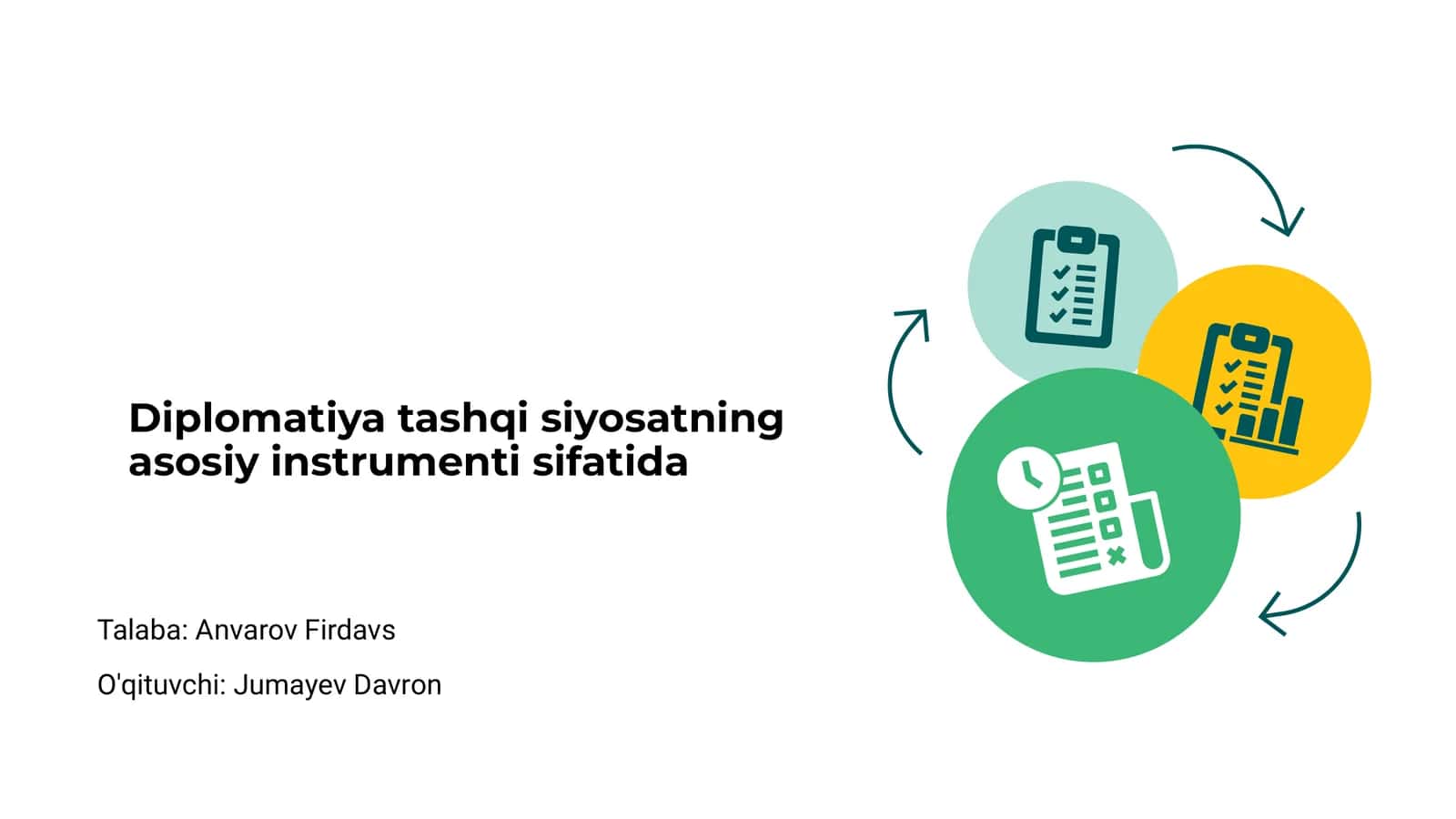 Diplomatiya va tashqi siyosat