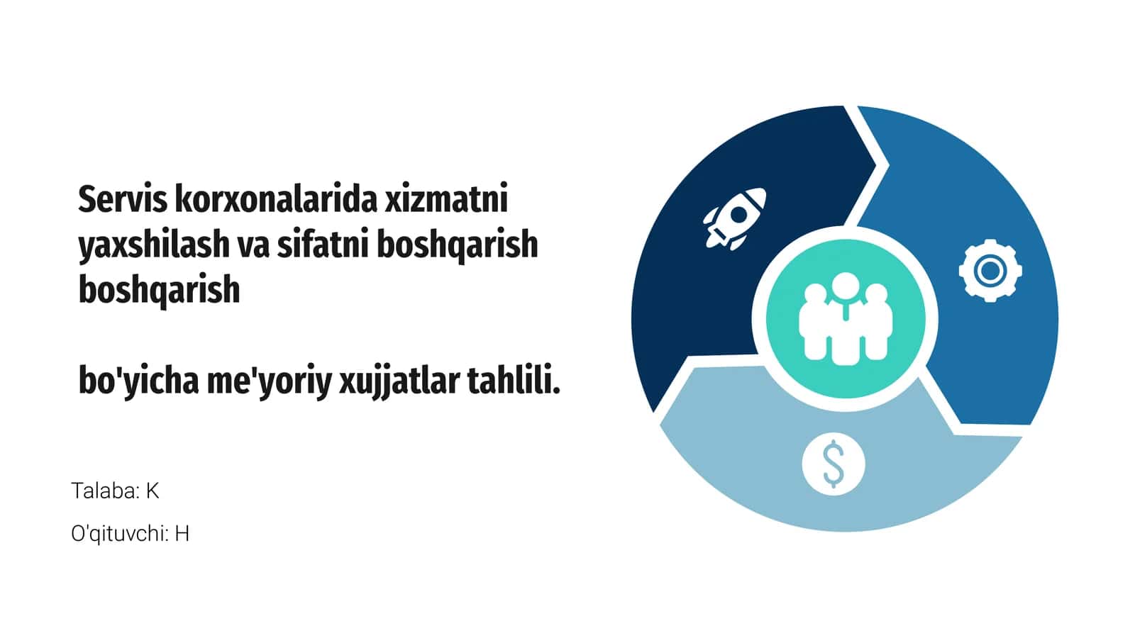 Servis korxonalarida xizmatni yaxshilash va sifatni boshqarish boshqarish