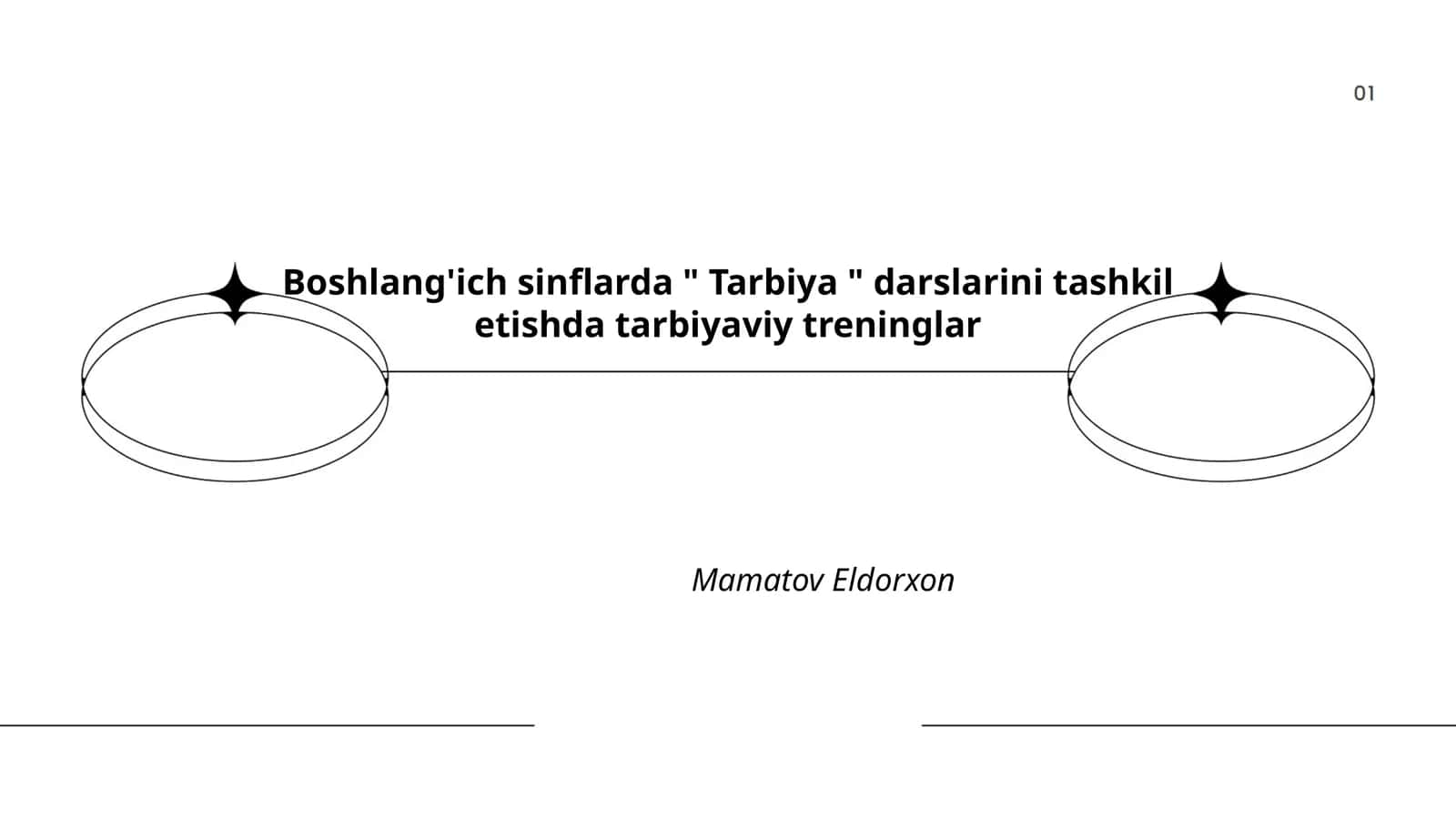 Boshlang'ich sinflarda "Tarbiya" darslarini tashkil etishda tarbiyaviy treninglar