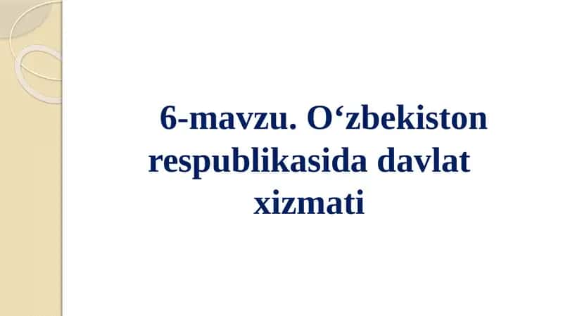 Davlat xizmati