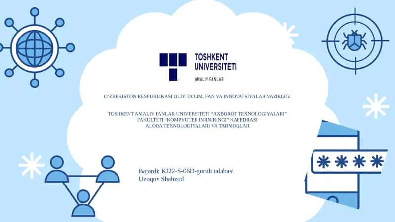 Aloqa texnologiyalari va tarmoqlar